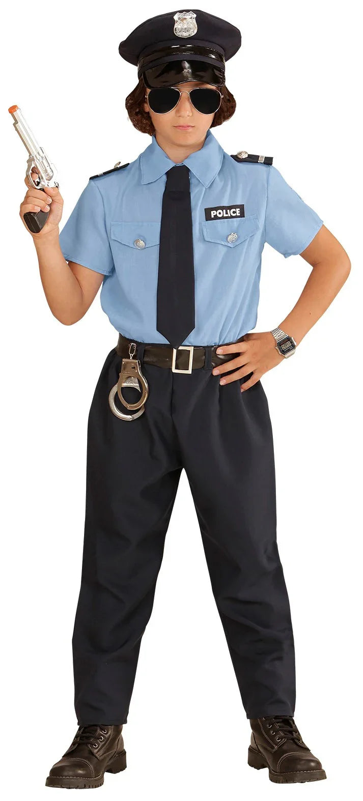 Disfraz de Policía con Manga Corta para Niño Policía Widmann