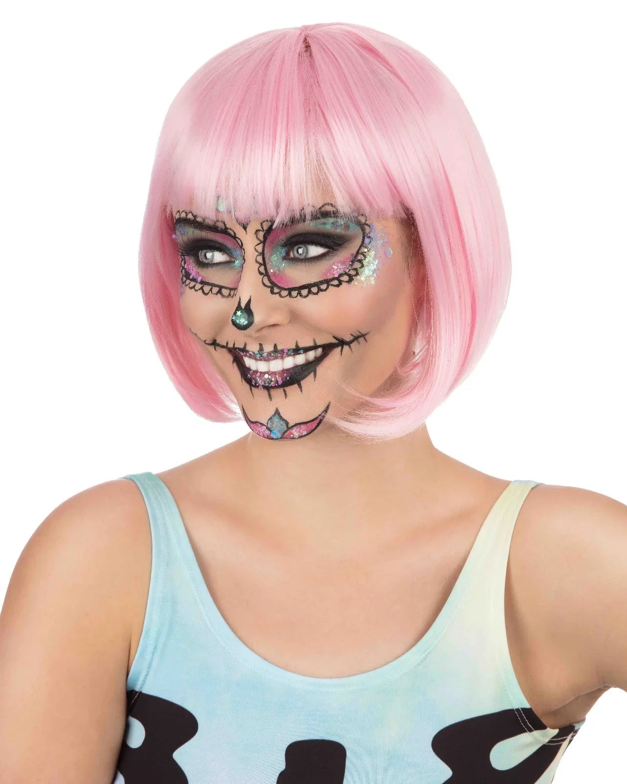 Peluca Rosa Pastel Corta Lisa Pelucas Rosas Rubies