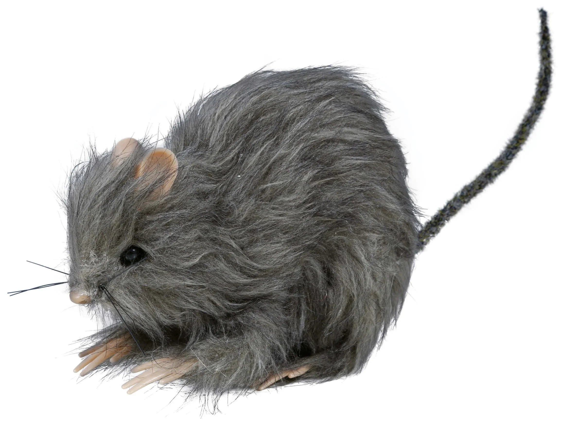 Rata Gris con Pelo para Decoración de Halloween Figuras Decorativas Guirca