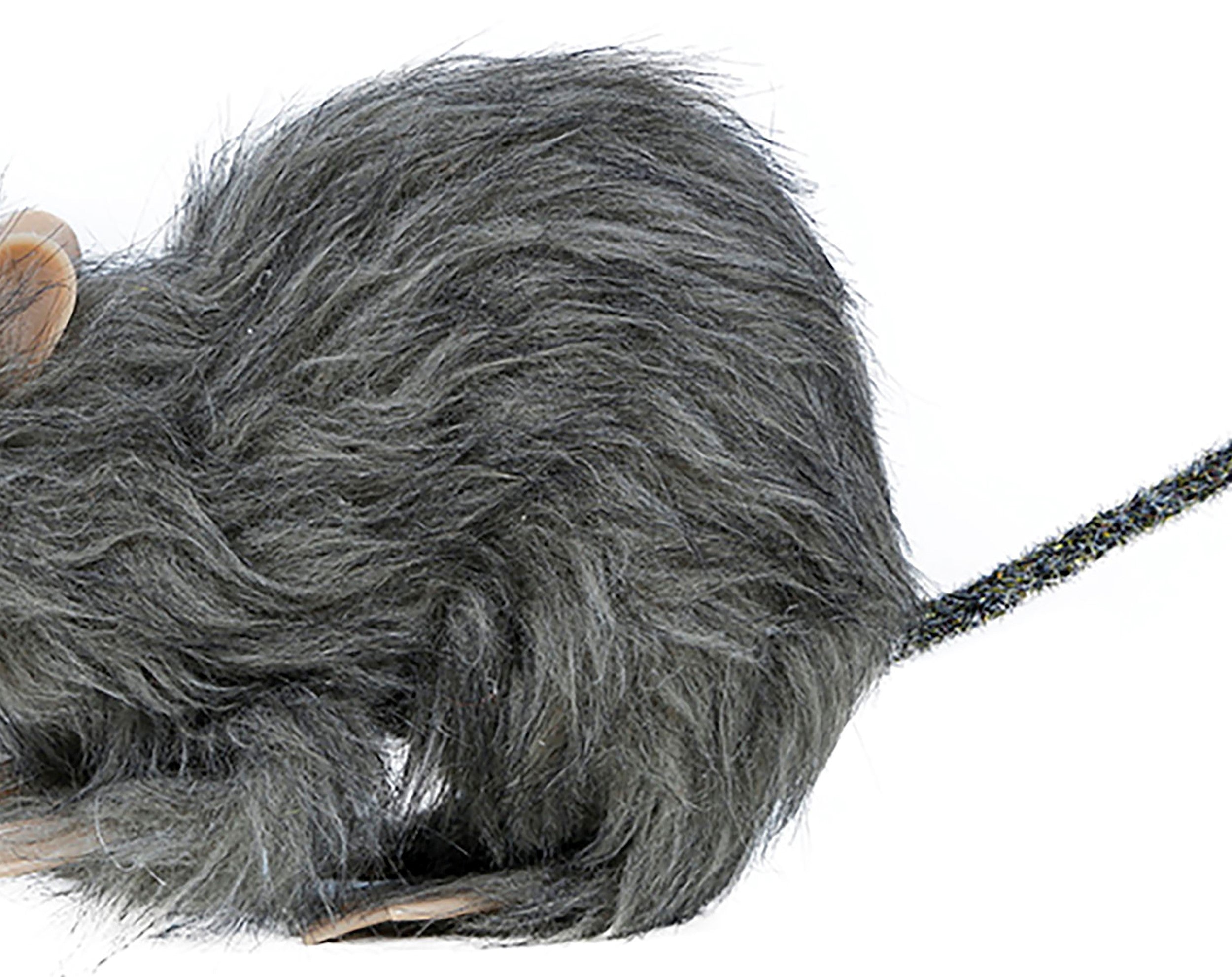 Rata Gris con Pelo para Decoración de Halloween Figuras Decorativas Guirca