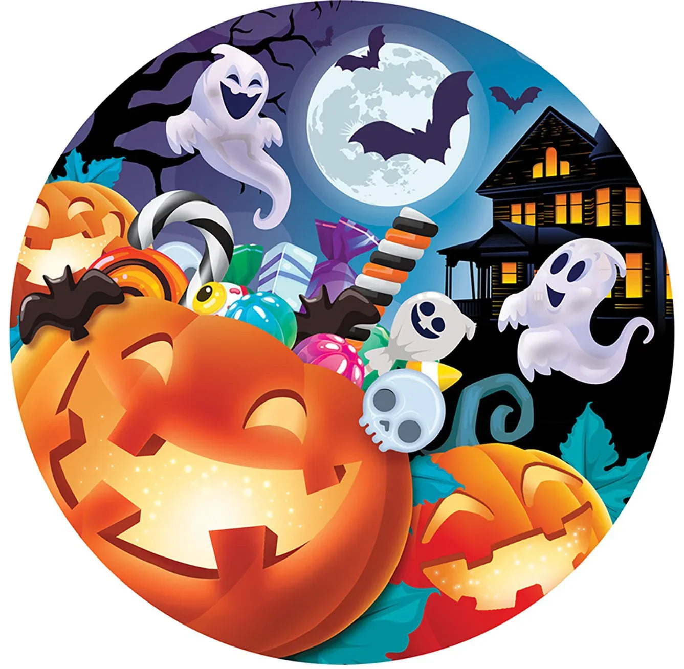 Bol de Calabazas con Caramelos de Halloween Menaje Halloween Guirca