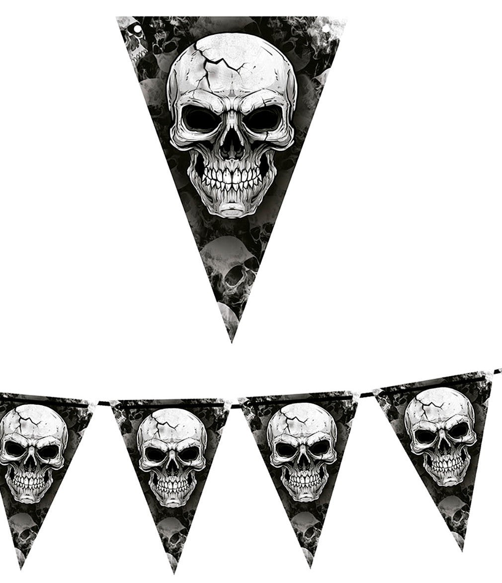 Guirnalda con Banderines de Calaveras para Halloween Guirnaldas de Halloween Guirca