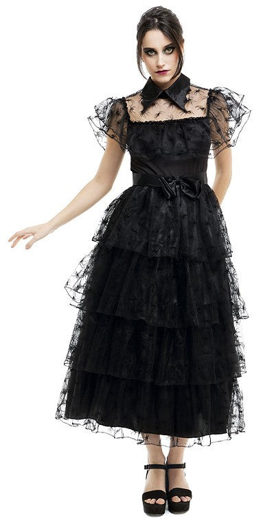 Disfraz de Miércoles Addams Baile para Mujer Miércoles Addams Partilandia