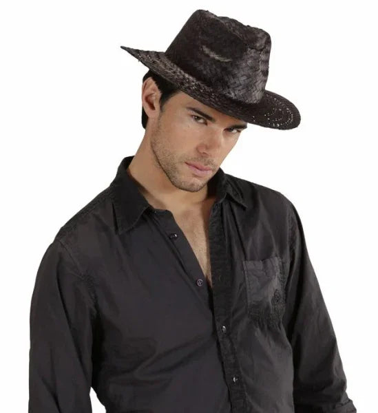 Sombrero de Paja Negro Sombreros y Gorros Widmann