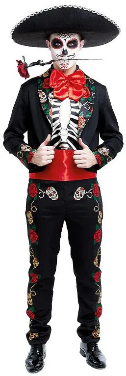 Disfraz de Catrin Esqueleto Mexicano para Hombre Catrina Partilandia