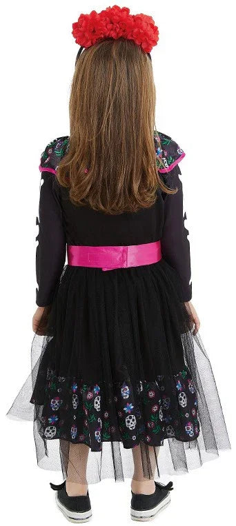 Disfraz de Esqueleto Catrina Infantil Catrina Partilandia