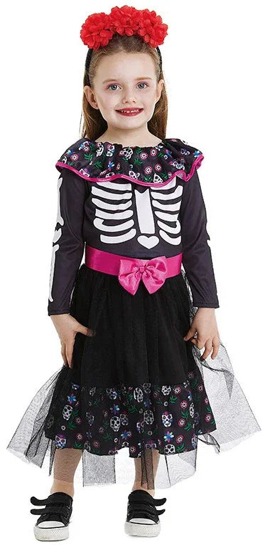 Disfraz de Esqueleto Catrina Infantil Catrina Partilandia