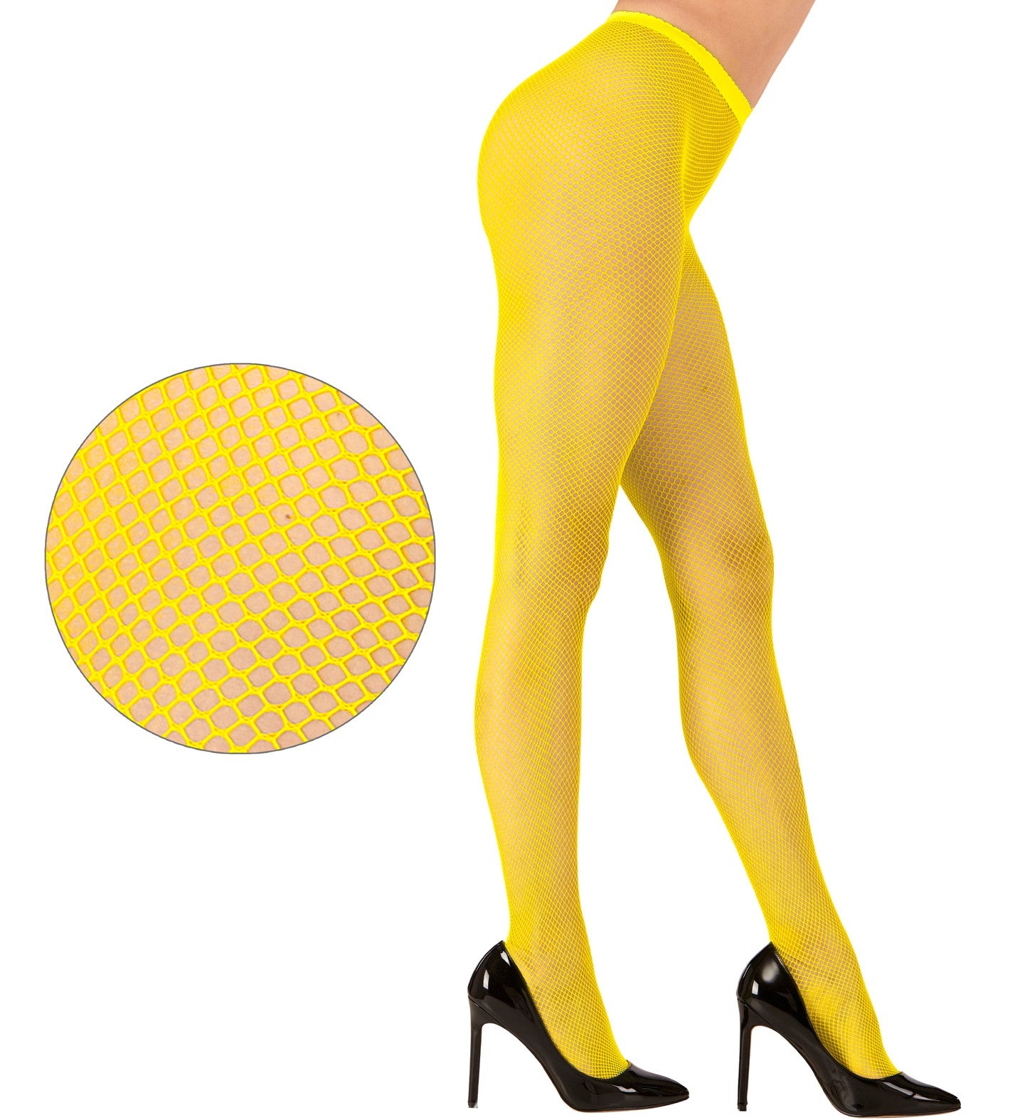 Pantys de Red Amarillo Neón para Adulto Medias y Pantys Widmann