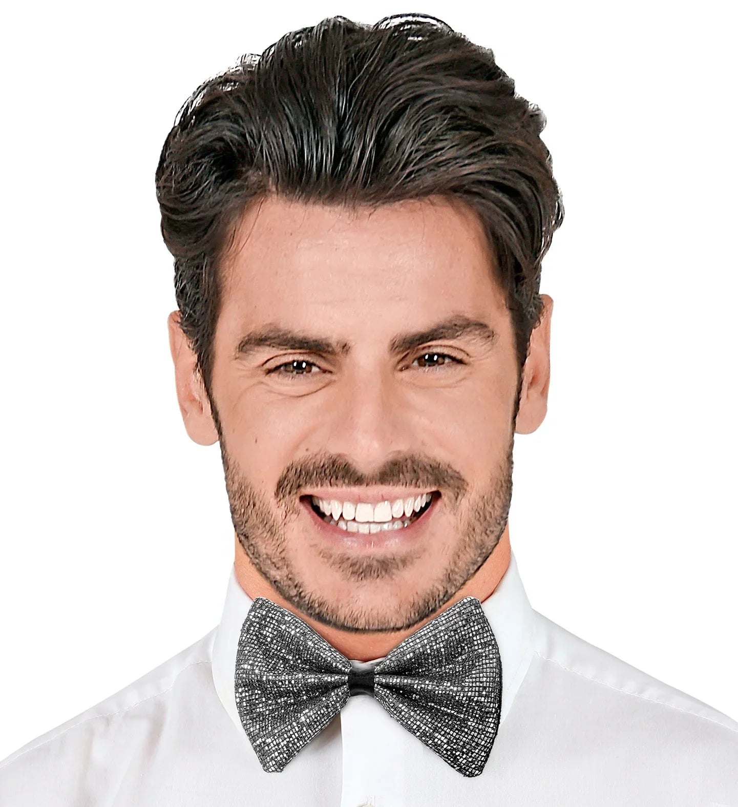 Pajarita Plateada Brillante Efecto Purpurina Corbatas, Pajaritas y Tirantes Widmann