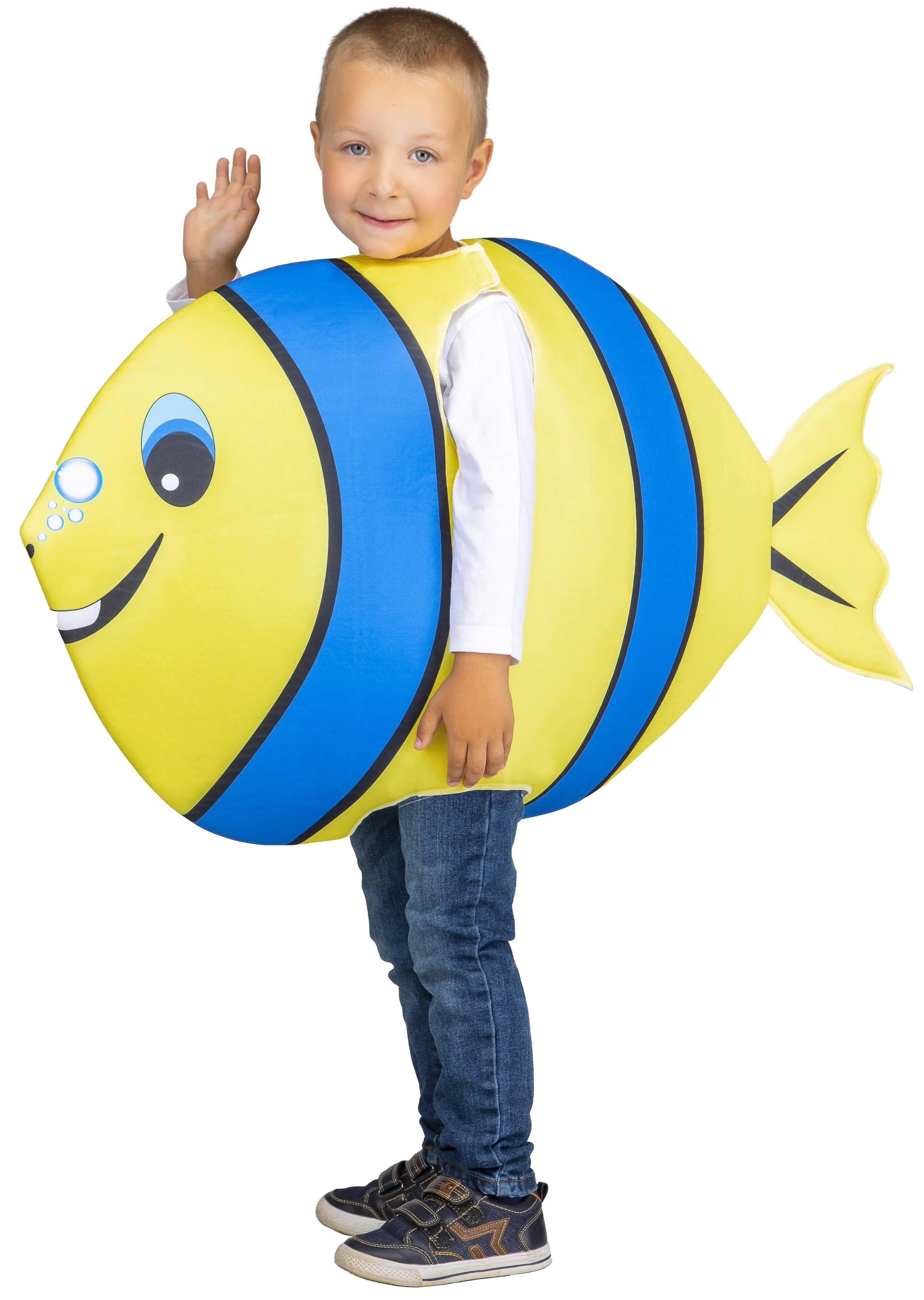 Disfraz de Pez Amarillo y Azul Infantil Animales Infantiles Kimokawaii