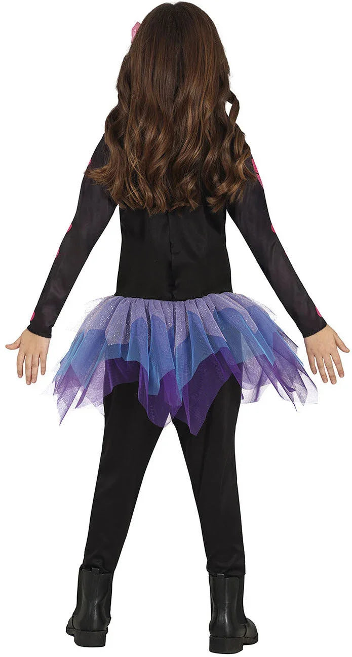 Disfraz de Esqueleto Colorido con Tutú Infantil Esqueletos Guirca