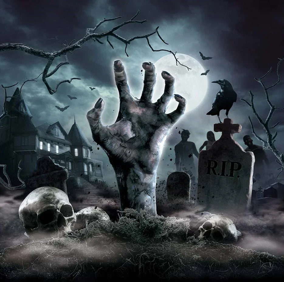 Pack de 12 Servilletas de Zombies en Cementerio Menaje Halloween Guirca