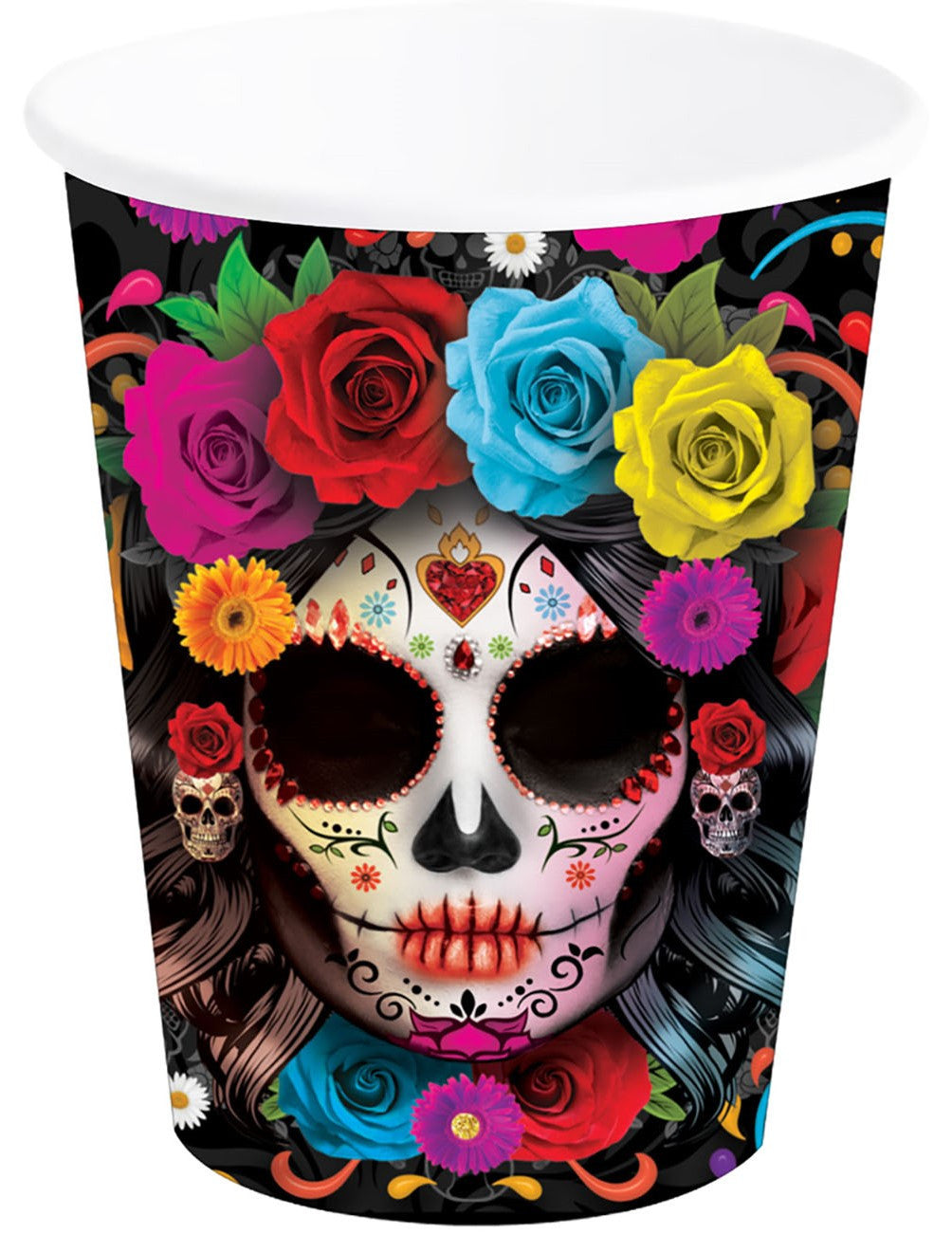 Pack de 6 Vasos de Catrina de Halloween Menaje Halloween Guirca