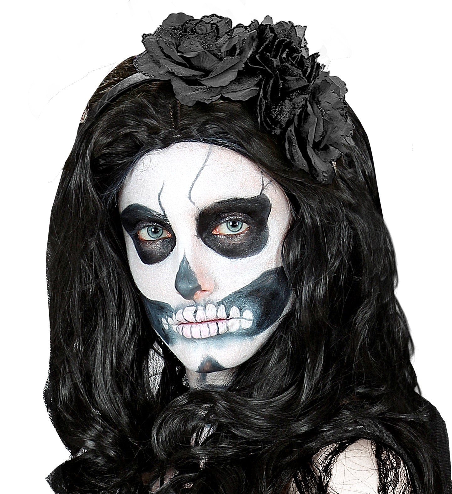 Diadema de Catrina con Rosas Negras Catrina Widmann
