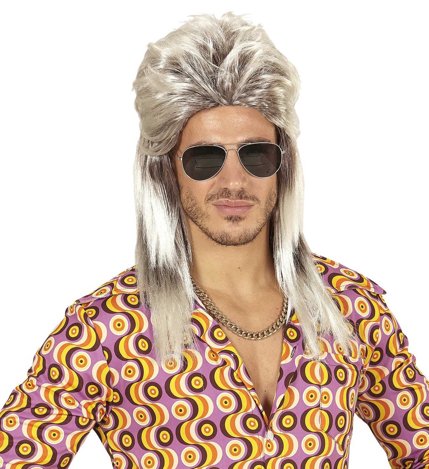 Peluca Rubia Estilo Mullet Años 80 de Hombre Pelucas Rubias Widmann