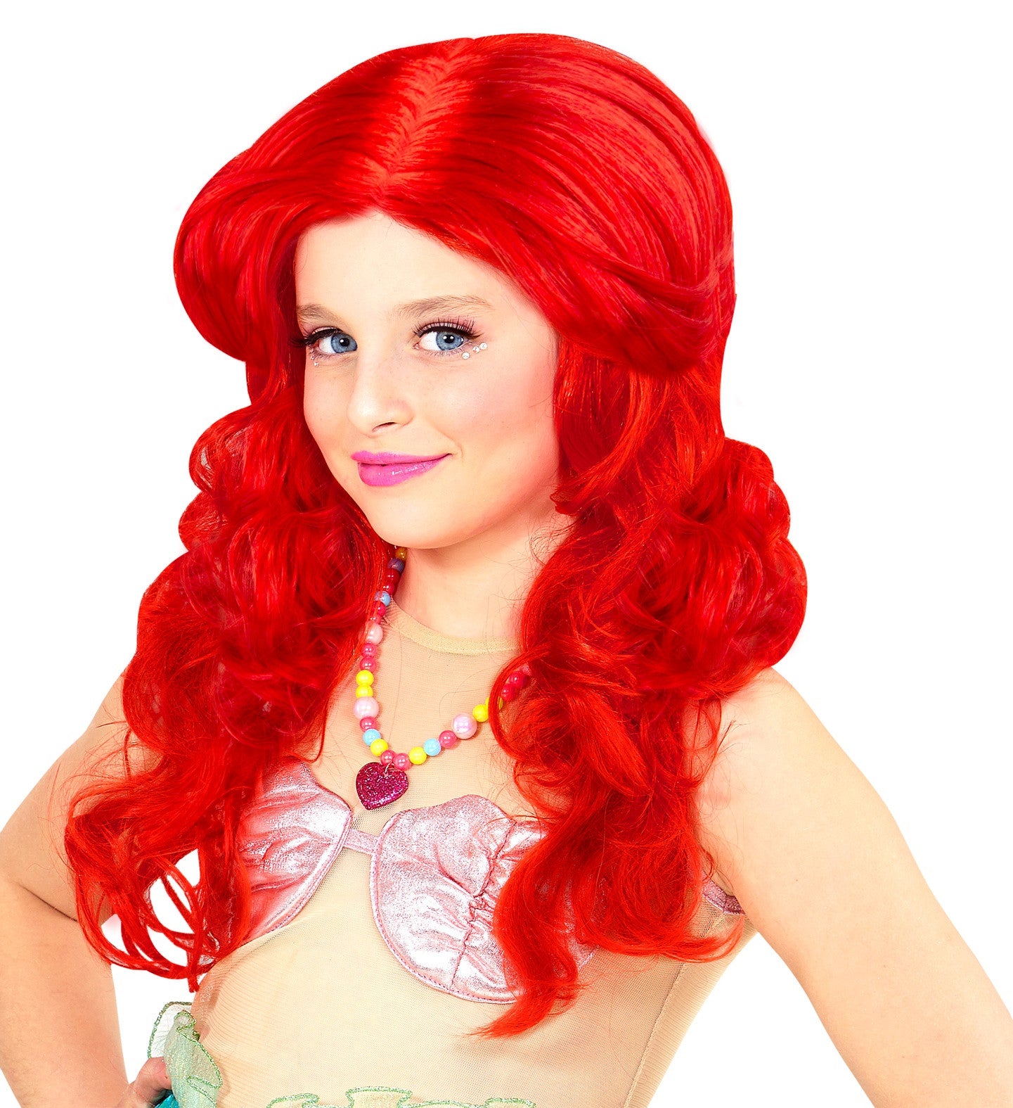 Peluca de Sirenita Roja para Niña Sirena Widmann