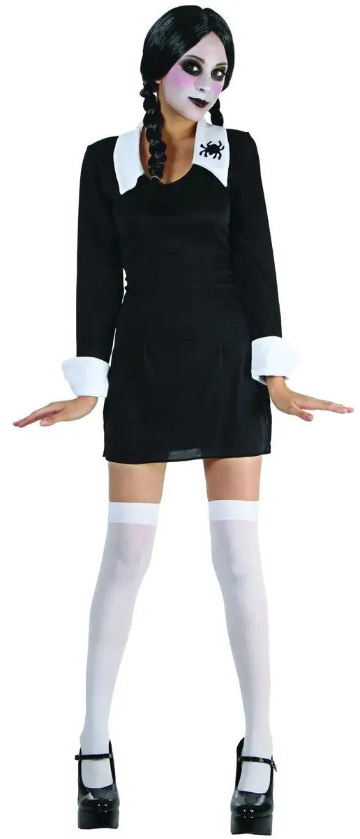 Disfraz de Miércoles Siniestra para Mujer Miércoles Addams Harlequin