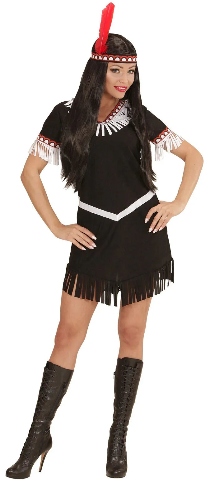 Disfraz de India Negra para Mujer Adultos Widmann