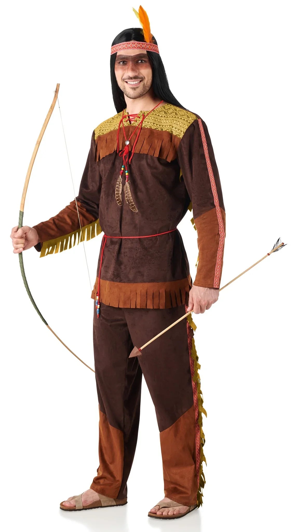 Disfraz de Guerrero Indio para Hombre Indio Kimokawaii