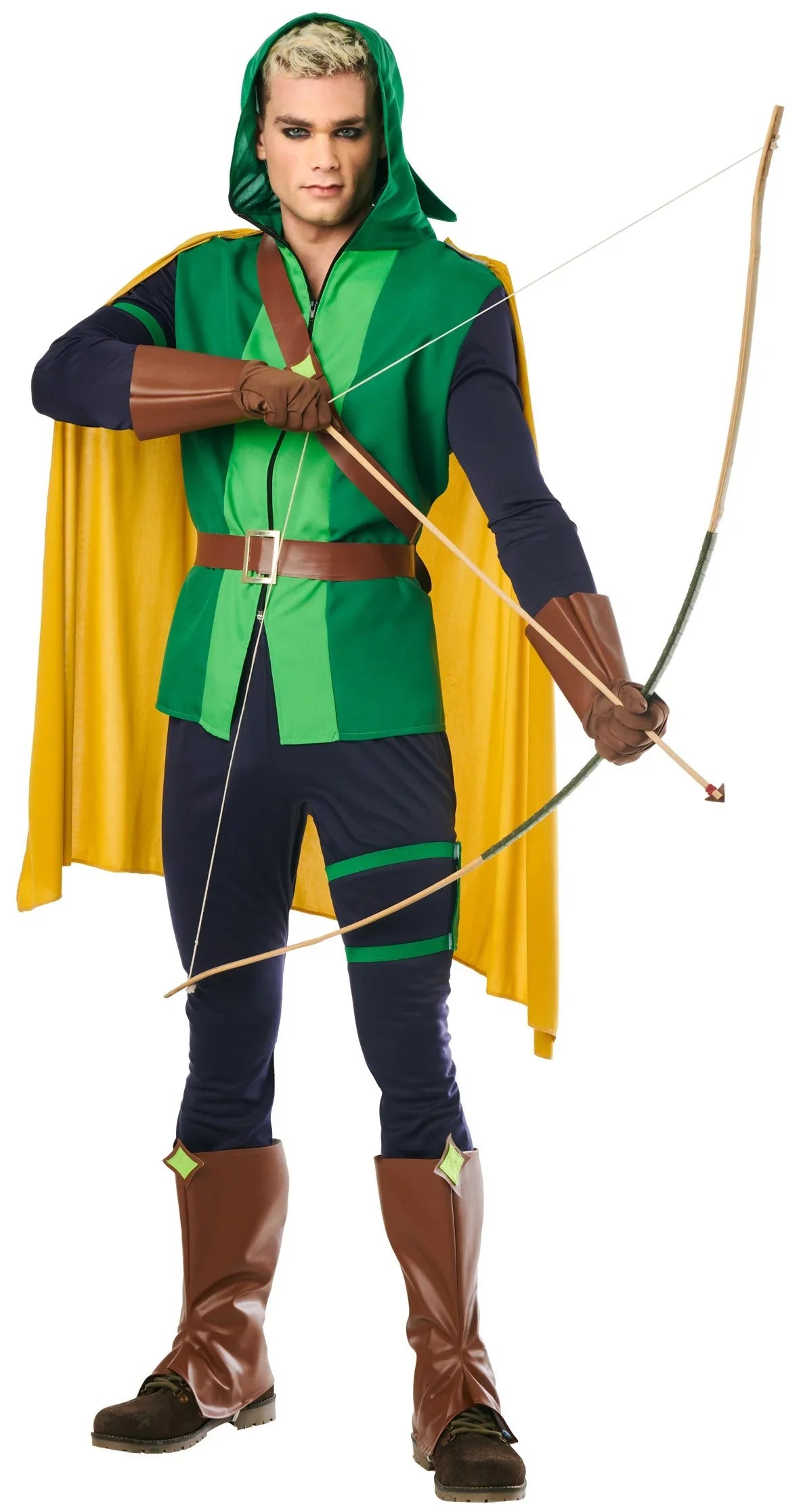 Disfraz de Robin Hood con Capa para Hombre Robin Hood y Arquero Kimokawaii