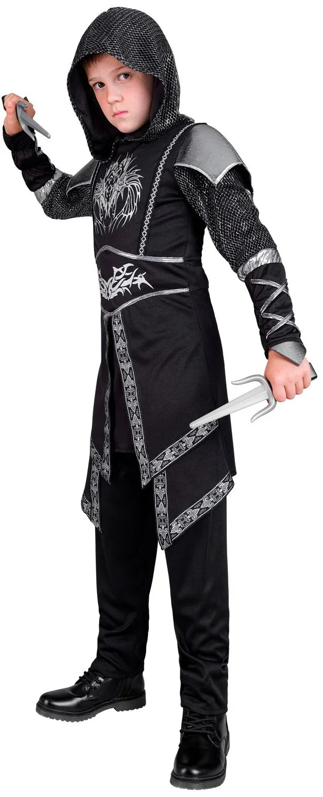 Disfraz de Asesino Medieval Oscuro para Niño Medieval Infantiles Widmann