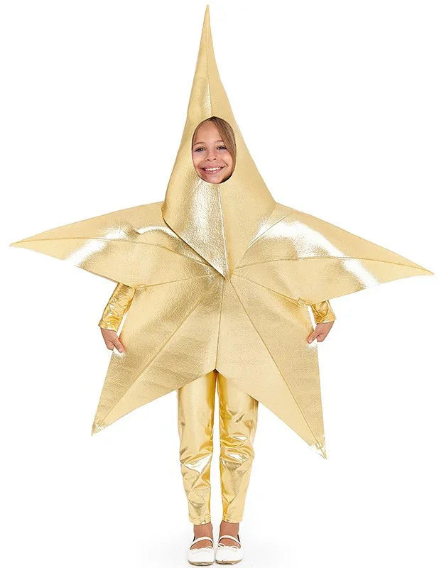 Disfraz de Estrella Navideña Dorada Infantil Personajes del Belén Partilandia