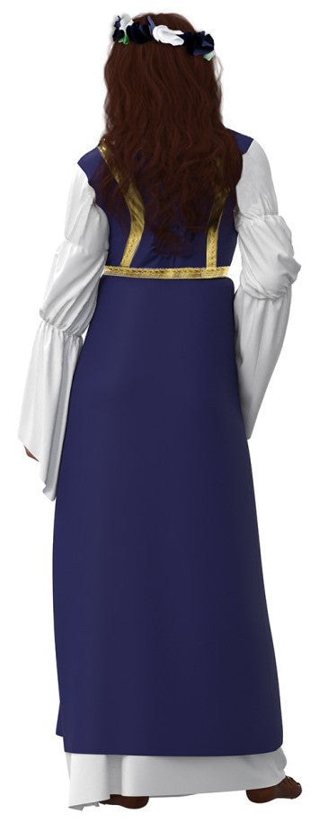 Disfraz de Doncella Medieval Azul para Mujer Princesas y Damas Medievales El Rey del Carnaval