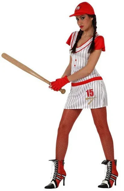 Disfraz de Jugadora de Béisbol Deportes y Animadoras Atosa