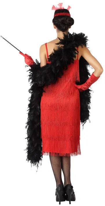 Disfraz de Charlestón Años 20 Rojo para Mujer Charlestón Atosa