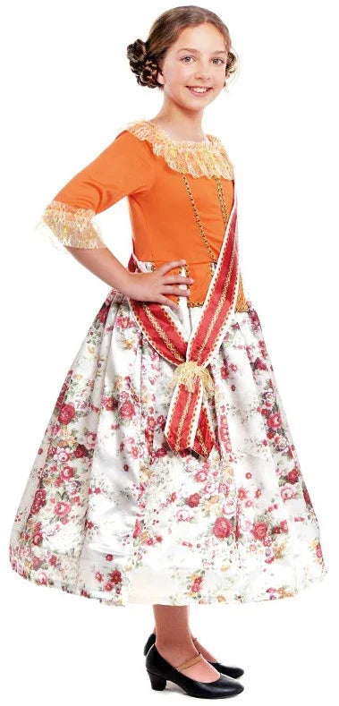 Disfraz de Fallera Naranja para Niña Fallera Partilandia