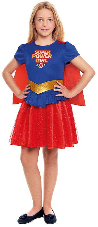 Disfraz de Superheroína de Krypton para Niña Superman y Supergirl Partilandia
