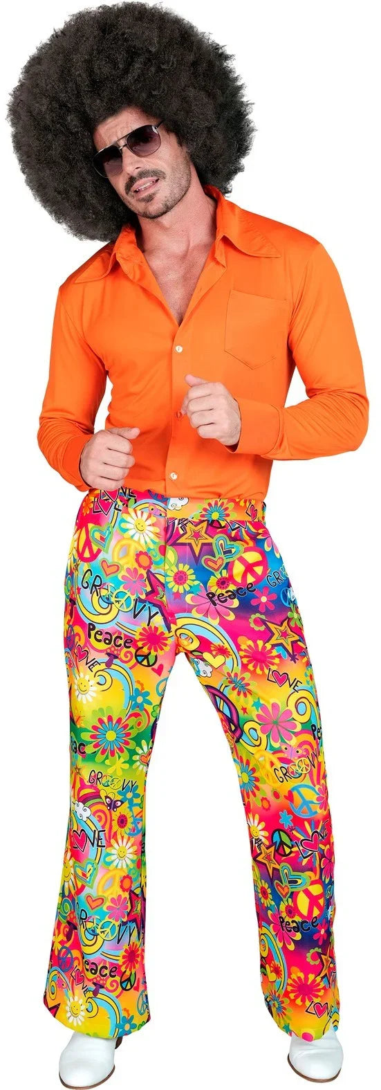 Pantalón Años 60 Estampado Hippie para Hombre Años 60 Widmann