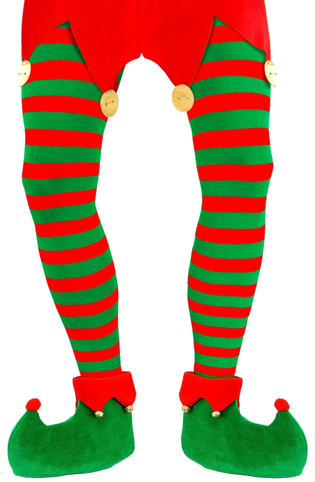 Decoración De Navidad, 2 Medias De Navidad De Elfo Con Rayas Rojas Y Verdes, Adornos De árbol De Navidad Para Fiestas De Vacaciones Y Bolsa De