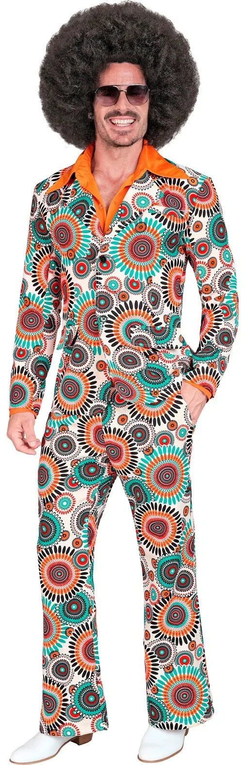 Traje Años 60 con Estampado Multicolor para Hombre Años 60 Widmann