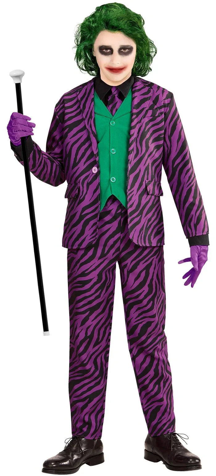 Disfraz de Joker Aterrador con Traje de Cebra para Niño Joker Widmann