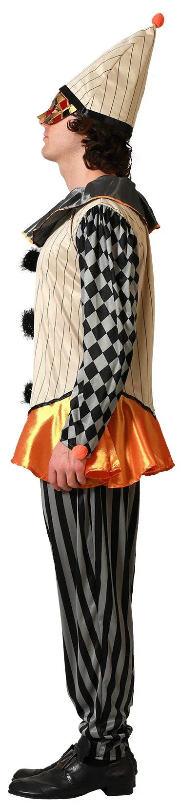 Disfraz payaso siniestro blanco y negro – Halloween adulto Disfraz payaso siniestro blanco y negro – Halloween adulto