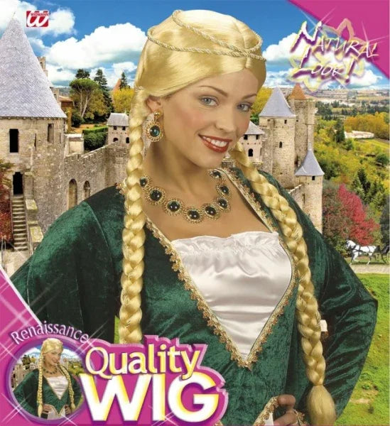 Peluca Rubia Medieval con Trenzas COMPLEMENTOS Widmann