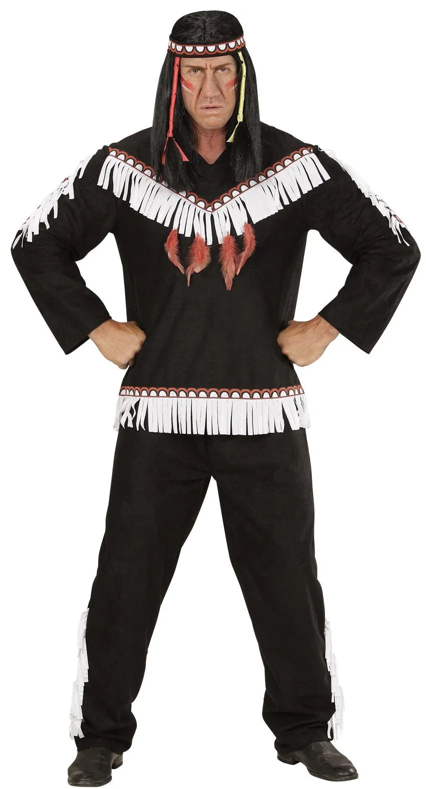 Disfraz de Indio Negro para Hombre Adultos Widmann