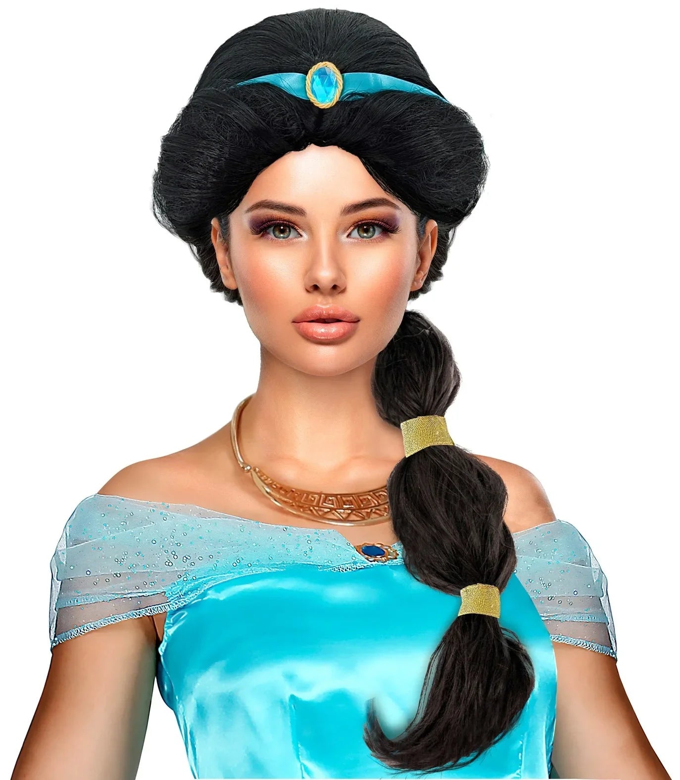 Peluca de Princesa Jasmine Aladdín para Mujer Jasmine Widmann