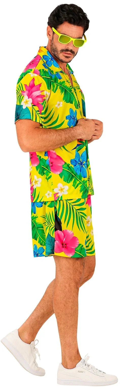 Disfraz Fiesta Hawaiana Amarillo para Hombre Hawaianos Widmann