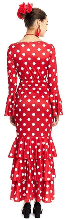 Disfraz de Sevillana Rojo con Lunares Blancos para Mujer Sevillanas Partilandia
