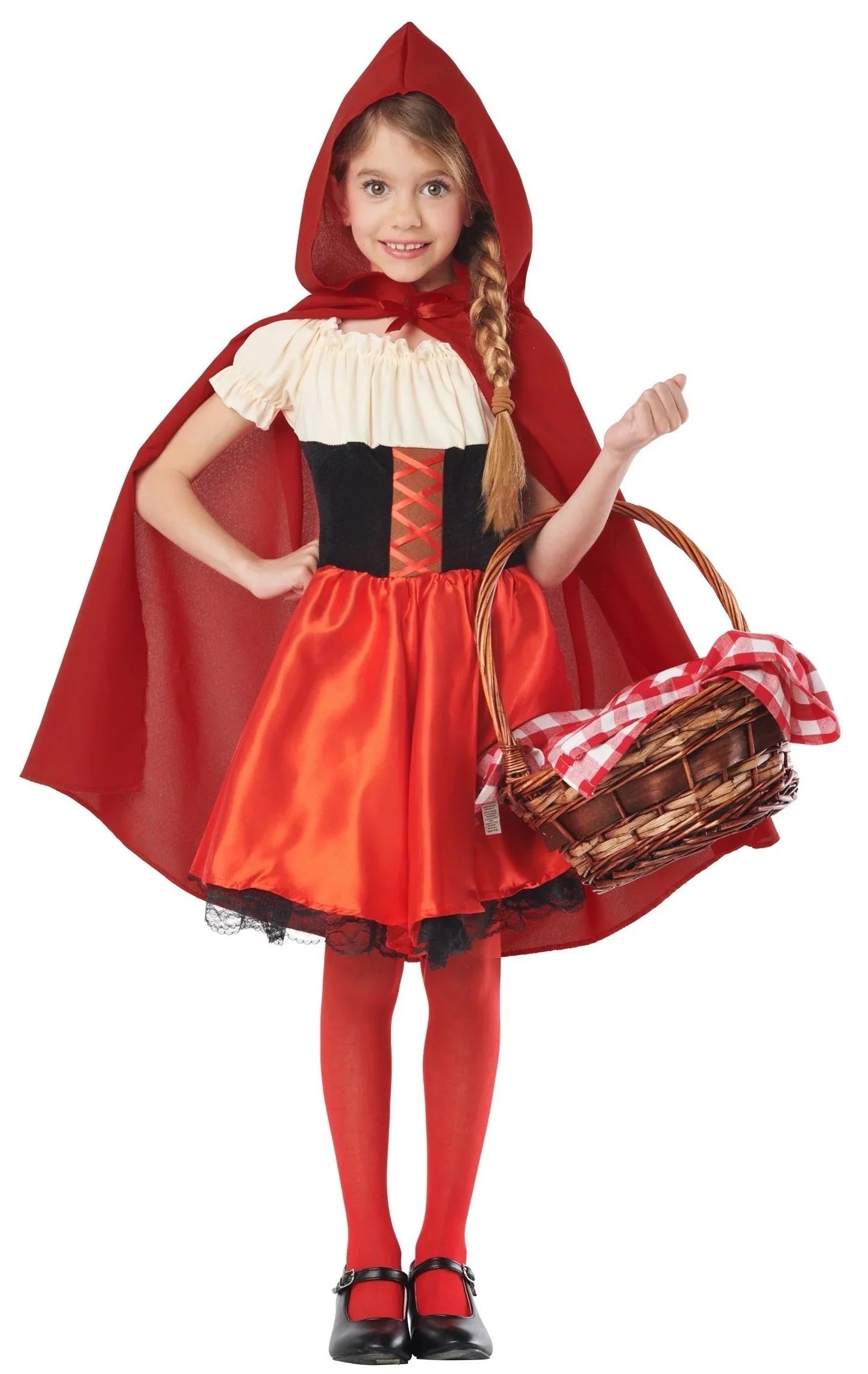 Disfraz de Caperucita Roja Elegante para Niña Caperucita Roja Kimokawaii