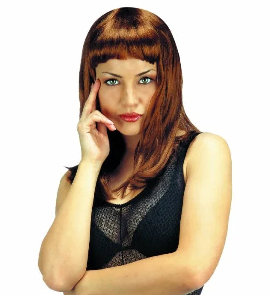 Peluca Castaña de Media Melena Lisa COMPLEMENTOS Widmann