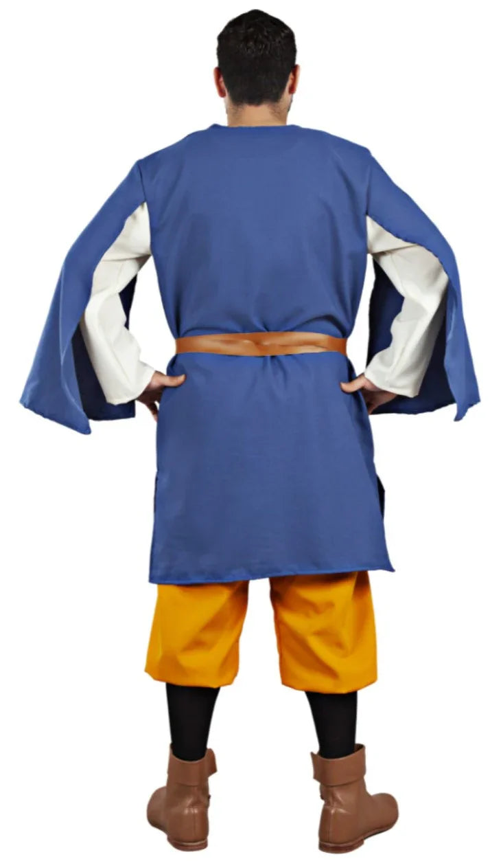 Disfraz de Escudero Medieval Azul para Hombre Caballeros y Cruzados Medievales Fycar