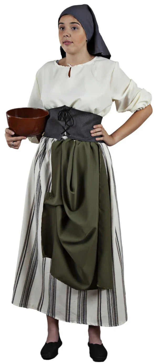 Disfraz de Granjera Medieval para Mujer Taberneras y Campesinas Medievales Fycar
