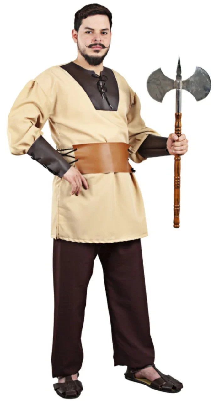 Disfraz de Leñador Medieval para Hombre Campesinos y Posaderos Medievales Fycar