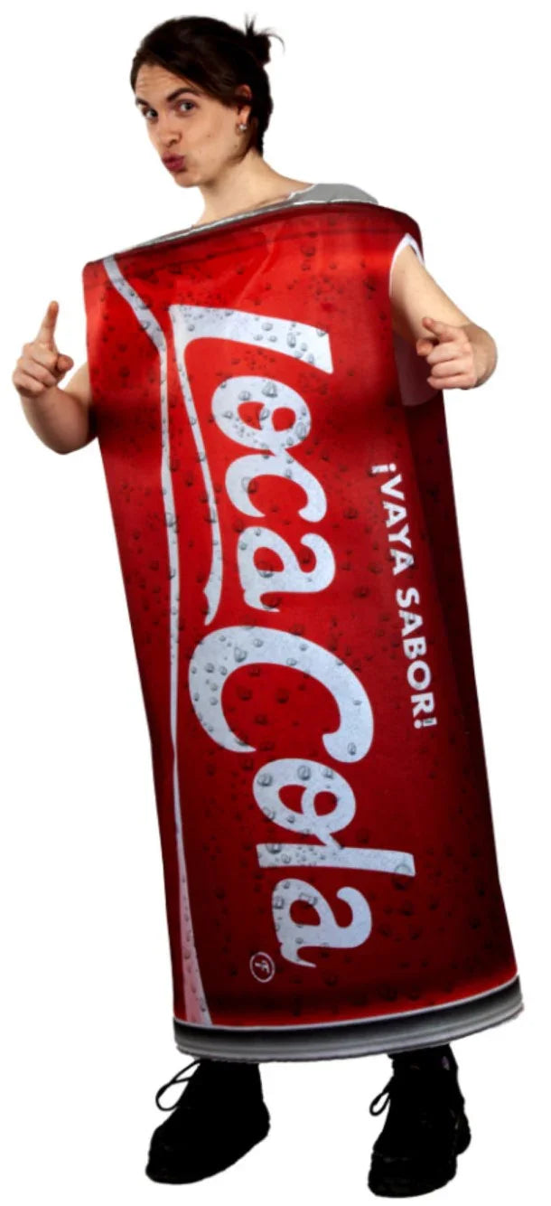 Disfraz de Lata de Coca Cola para Adulto Bebida y Comida Fycar