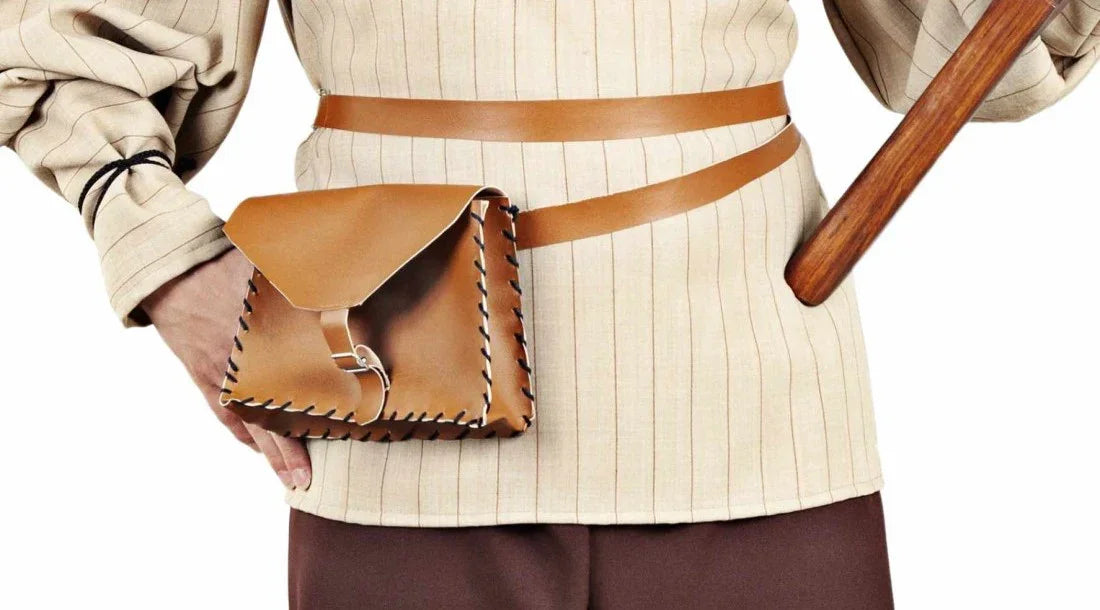 Bolso Medieval de Polipiel Marrón con Cinturón Comprar Online