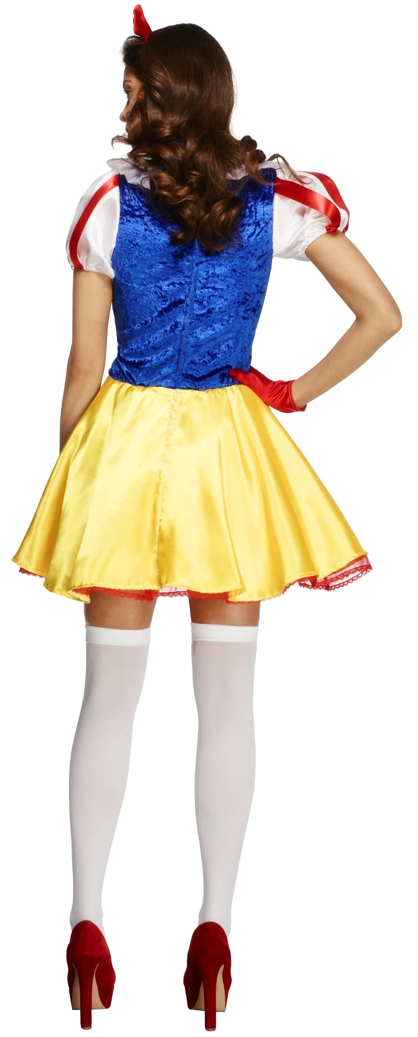 Vestido de Blancanieves Corto para Mujer Adultos Smiffys