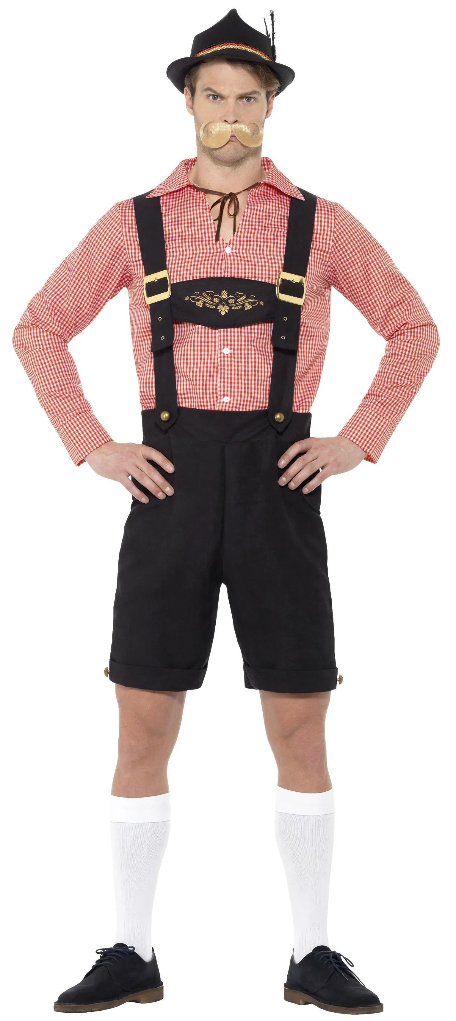 Disfraz de Bávaro Elegante Corto para Hombre Tiroleses Oktoberfest Smiffys